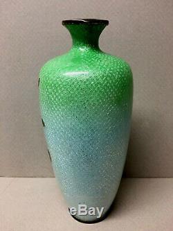 Antique CLOISONNÉ Vase Signed By KUMENO TEITARO-Gorgeous Coloring & Design