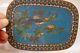 Antique Chinese Cloisonné Tray Very Fine Work 7 3/8 By 5 1/4 Very Fine Work