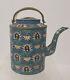 Antique Chinese Japanese Ming Style Cloisonne Teapot Reign Mark Gilt Copper
