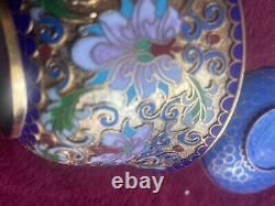 Antique Early Japanese Cloisonne Plate Bowl