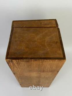 Antique Hattori Tadasaburo Imperial Cloisonne Pillowed Wood Storage Box for Vase