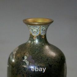 Antique Japanese Aesthetic Meiji Cloisonne Vase, circa 1900