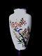 Antique Japanese Ando Jubei Cloisonne Cherry Blossom Bamboo Vase 7.5 Ca. 1910