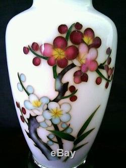 Antique Japanese Ando Jubei cloisonne Cherry Blossom vase 5 ca 1910