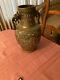 Antique Japanese Bronze Champleve Cloisonne Vase With Handles
