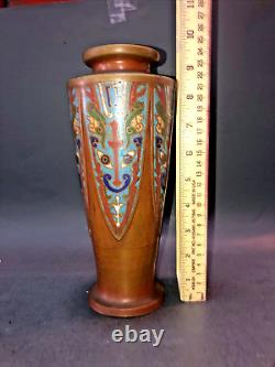 Antique Japanese Bronze and Cloisonné Vase 10