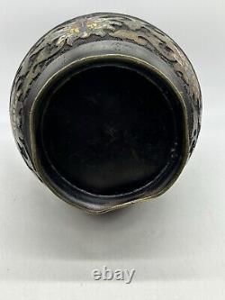 Antique Japanese Champlevé Vase, Incense Perfume Burner with Lid, Rare