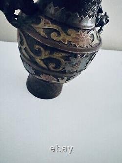 Antique Japanese Champleve vase