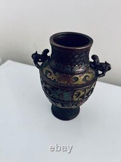 Antique Japanese Champleve vase