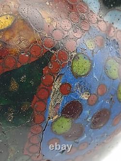 Antique Japanese Cloisonne Enamel 5 Vase Possibly Meiji Flowers Butterflies