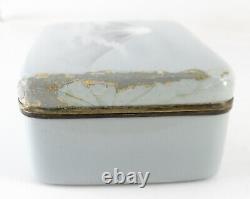 Antique Japanese Cloisonne Enamel Box with Mt. Fuji by Ando, As Is