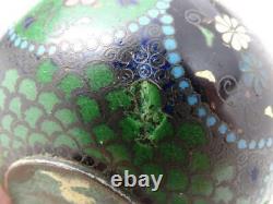 Antique Japanese Cloisonne Enamel Meiji Period 5 ¾ Vase