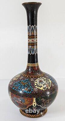 Antique Japanese Cloisonne Enamel Vase With Great Form, As Is