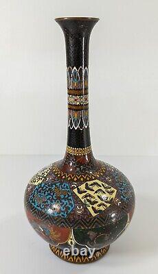 Antique Japanese Cloisonne Enamel Vase With Great Form, As Is