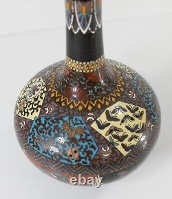 Antique Japanese Cloisonne Enamel Vase With Great Form, As Is