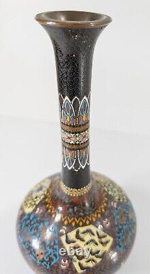 Antique Japanese Cloisonne Enamel Vase With Great Form, As Is