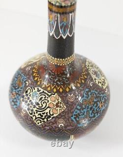 Antique Japanese Cloisonne Enamel Vase With Great Form, As Is