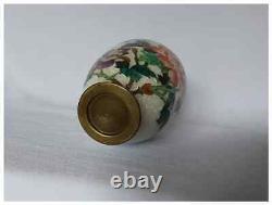 Antique Japanese Cloisonne Foil Ginbari Vase Signed