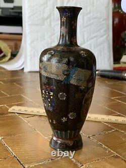 Antique Japanese Cloisonne Melon Vase 6x 2.5