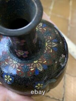 Antique Japanese Cloisonne Melon Vase 6x 2.5