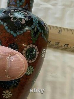 Antique Japanese Cloisonne Vase. 5. Foil, Colorful