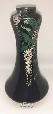 Antique Japanese Cloisonne Vase Meiji Signed