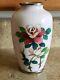 Antique Japanese Cloisonne Vase Pink Flowers Art
