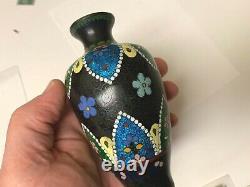 Antique Japanese Cloisonné Vase with Foil Work