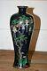 Antique Japanese Cloisonne Vase With Wisteria 9.5 Tall Chinese