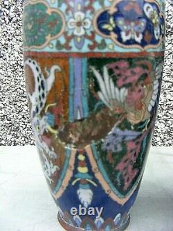 Antique Japanese Cloisonne Vases Meji Period