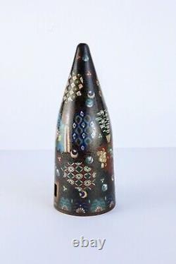 Antique Japanese Cloisonne Wall Pocket, Vase, Meiji Era