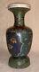 Antique Japanese Cloisonne On Porcelain Vase Totai Signed