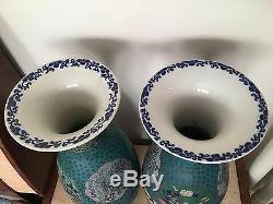 Antique Japanese Cloisonne on Porcelain Vases