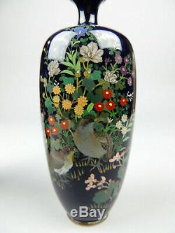 Antique Japanese Cloisonne vase pair