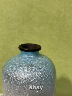 Antique Japanese Floral Ginbari Cloisonne Vase 5 H