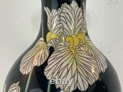 Antique Japanese Likely Meiji Period Cloisonné Floral Converted Lamp