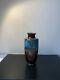 Antique Japanese Meiji Cloisonné Blue Enamel Phonex Drygon Ginbari Vase 6