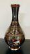 Antique Japanese Meiji Cloisonné Enamel Ginbari Drygon Phonex Vase Sterling Rims