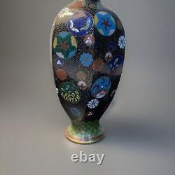 Antique Japanese Meiji Cloisonné Enamel Ginbari Vase 6