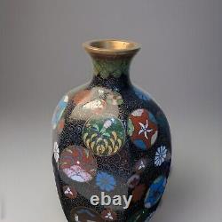 Antique Japanese Meiji Cloisonné Enamel Ginbari Vase 6