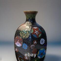 Antique Japanese Meiji Cloisonné Enamel Ginbari Vase 6