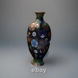 Antique Japanese Meiji Cloisonné Enamel Ginbari Vase 6