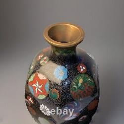 Antique Japanese Meiji Cloisonné Enamel Ginbari Vase 6