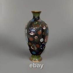 Antique Japanese Meiji Cloisonné Enamel Ginbari Vase 6