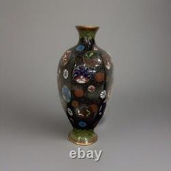 Antique Japanese Meiji Cloisonné Enamel Ginbari Vase 6