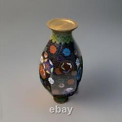 Antique Japanese Meiji Cloisonné Enamel Ginbari Vase 6