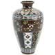 Antique Japanese Meiji Cloisonne Enamel Goldstone Baluster Bud Vase C. 1900