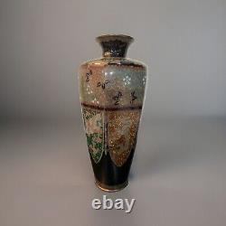 Antique Japanese Meiji Cloisonné Enamel Phonex Drygon Gold Dust Ginbari Vase