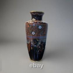 Antique Japanese Meiji Cloisonné Enamel Phonex Drygon Gold Dust Ginbari Vase