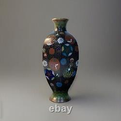 Antique Japanese Meiji Cloisonné Enamel Vase 6 Inches